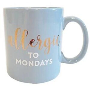 "Allergic to Mondays" 18 oz. Novelty Mug in Blue